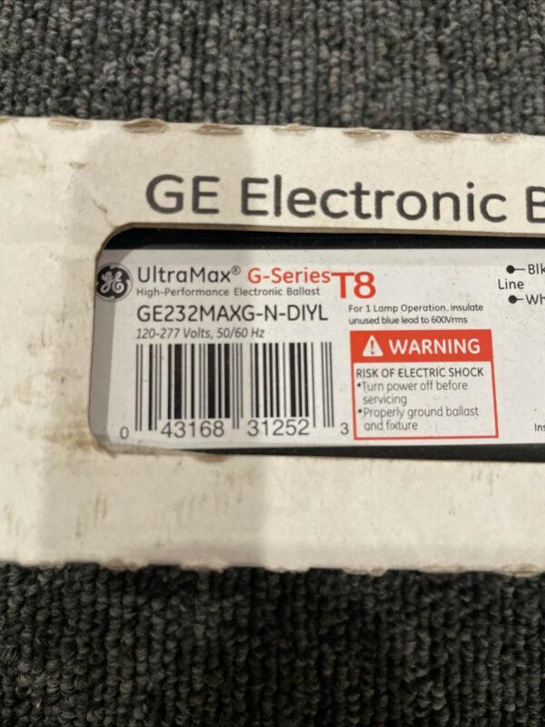GE ULTRAMAX G SERIES T8 2 LAMP ELECTRONIC BALLAST 120-277V GE232MAXGNDIYL