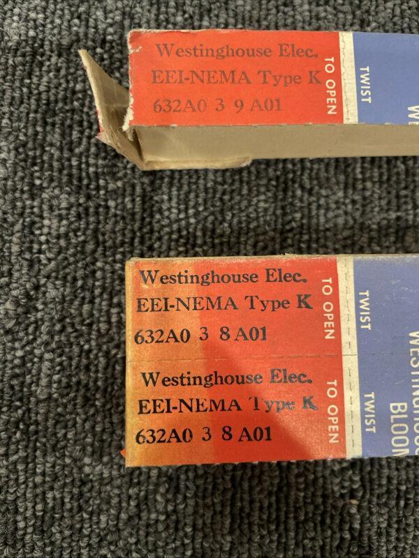(2) Westinghouse Fuse LInk EEI-Nema Type K 632A0 3 8 A01 20k + (1) 632A0 3 9 A01