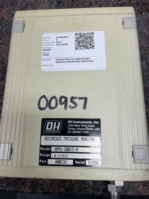 DH Instruments DHI RPM1 Reference Pressure Monitor Rpm1-g0015-r *NEEDS CALIBRATE