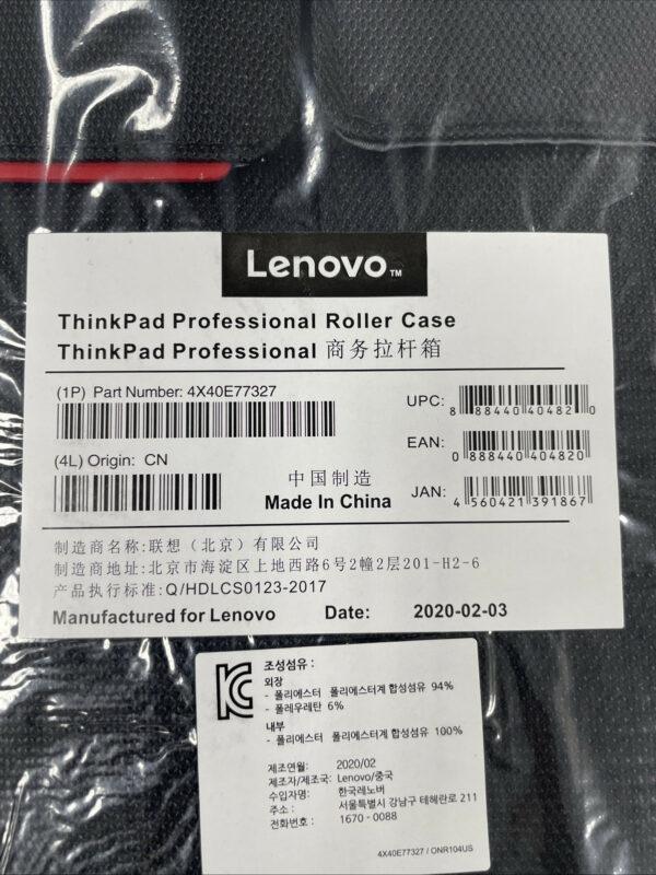 ThinkPad Professional Roller Case Notebook Carrying Case 4x40e77327 ONR104US-03