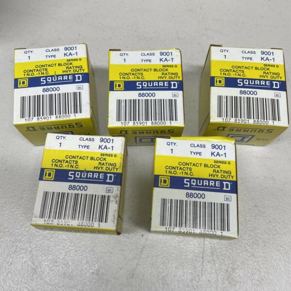 (5) Square D 9001 KA-1 SERIES G Contact Block