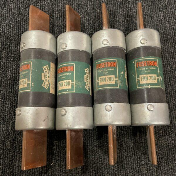 (4) Fusetron FRN 200 250V Dual Element Time Delay Bussman