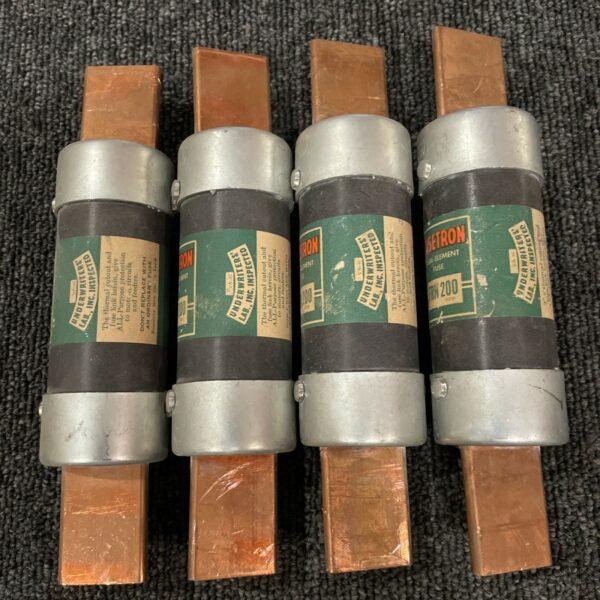 (4) Fusetron FRN 200 250V Dual Element Time Delay Bussman