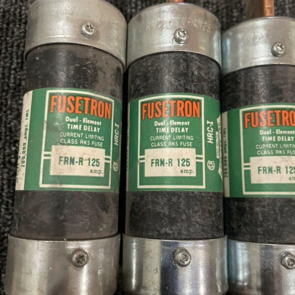 (4) Bussmann (3) FRN-R-125 Fusetron Time Delay Fuse Class RK5 250V + (1) FRN 125