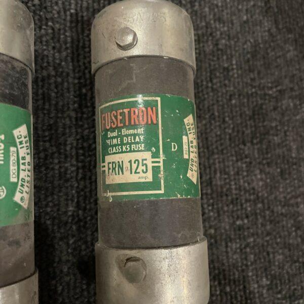 (4) Bussmann (3) FRN-R-125 Fusetron Time Delay Fuse Class RK5 250V + (1) FRN 125