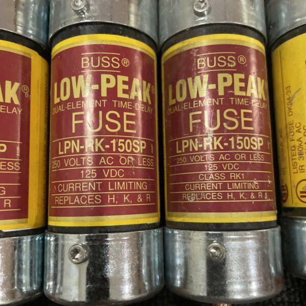 (8) Bussmann LPN-RK-150SP Low Peak Fuse  LPNRK150SP 125 VDC