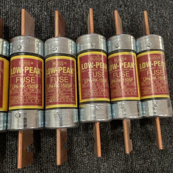 (8) Bussmann LPN-RK-150SP Low Peak Fuse  LPNRK150SP 125 VDC