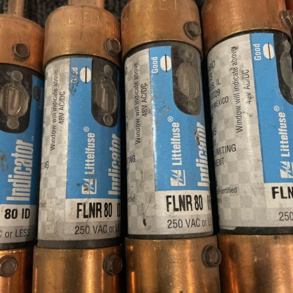 (7) Littelfuse FLNR 80 ID 80 Amp Indicator Fuse Class RK5 Time Delay NOS