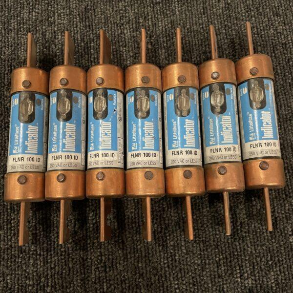 (7) Littelfuse FLNR100ID Indicator Fuse 100A 250V Class RK5
