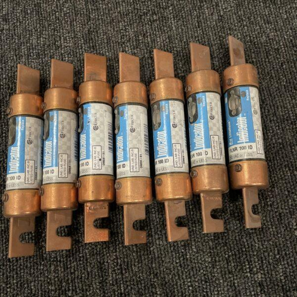(7) Littelfuse FLNR100ID Indicator Fuse 100A 250V Class RK5