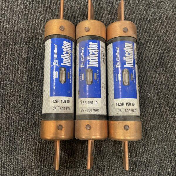 (3) Littelfuse FLSR150ID 150 Amp 600 VAC Class RK5 Time Delay Indicator Fuse