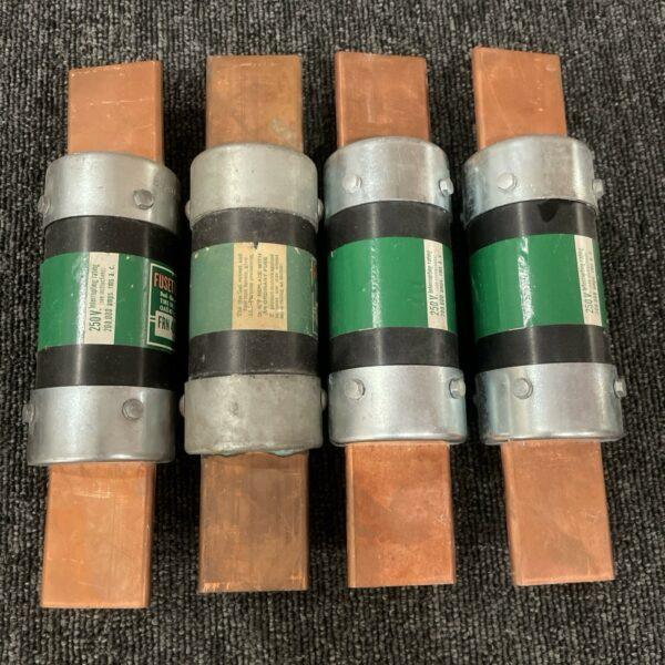(4) Fusetron FRN-400 Dual Element Time Delay Fuse 400A 250V