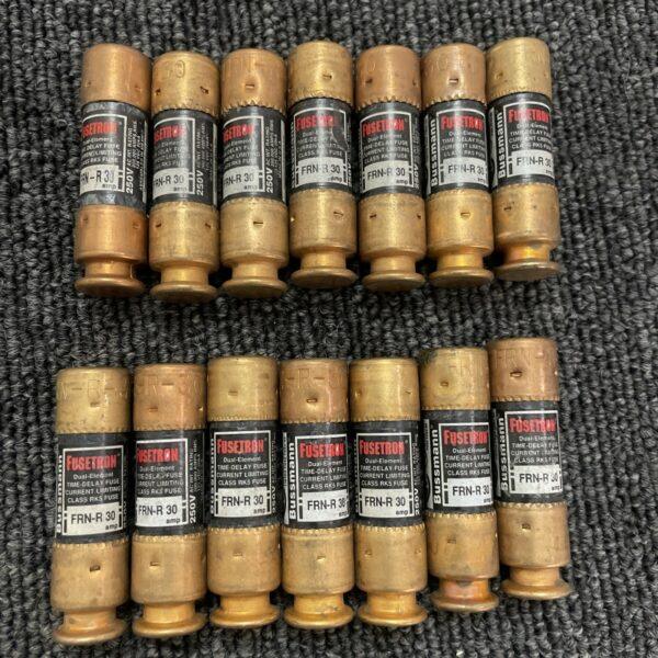 (14) BUSSMANN FUSETRON FRN-R-30 30A/250V NOS FREE SHIPPING