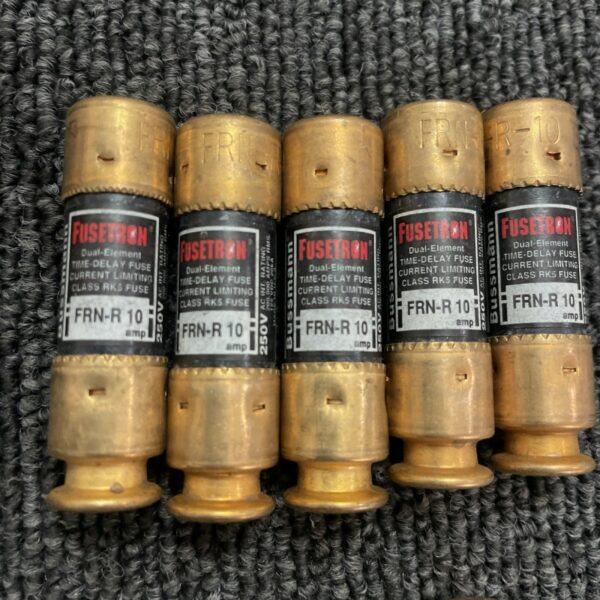 (9) Bussmann (5) FRN-R-10 Dual Element Time Delay 10A 250V + (4) FRN-R-8