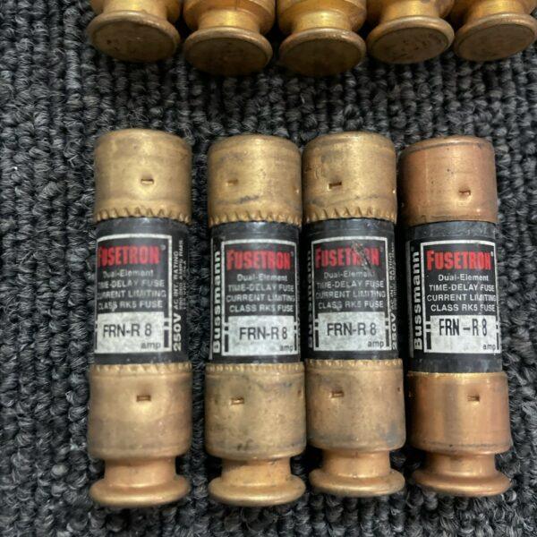 (9) Bussmann (5) FRN-R-10 Dual Element Time Delay 10A 250V + (4) FRN-R-8