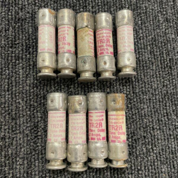 (9) Gould Shawmut TR2R Dual-Element Time Delay Fuse, 2A, 250V
