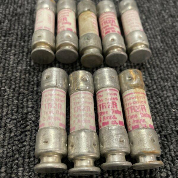 (9) Gould Shawmut TR2R Dual-Element Time Delay Fuse, 2A, 250V