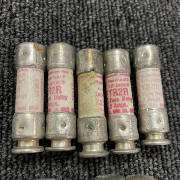 (9) Gould Shawmut TR2R Dual-Element Time Delay Fuse, 2A, 250V