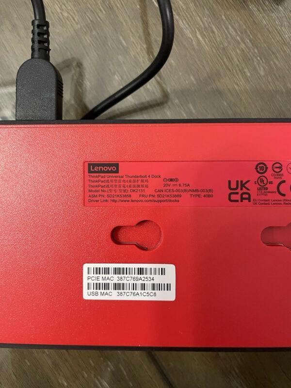 OEM Lenovo DK2131 ThinkPad Thunderbolt 4 Workstation Dock + 0B46994 90w Adapter